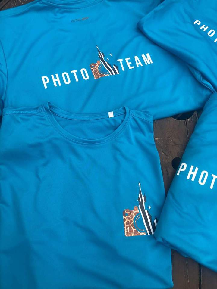 Tee shirt bleu personnalisés