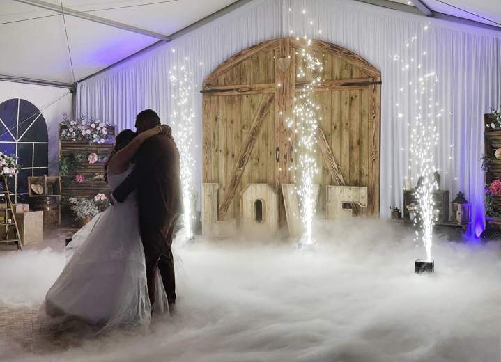 Effets jets étincelles froides et carbo